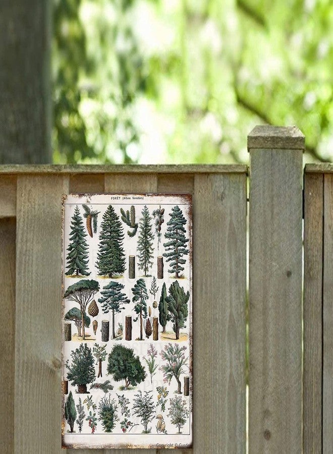 Cusde Forest Metal Tin Sign Forest Wall Art Pine Tree Nature Forest Decor Outdoor Indoor Wall Panel Retro Vintage Home Decoration 8x12 Inch - Image 4